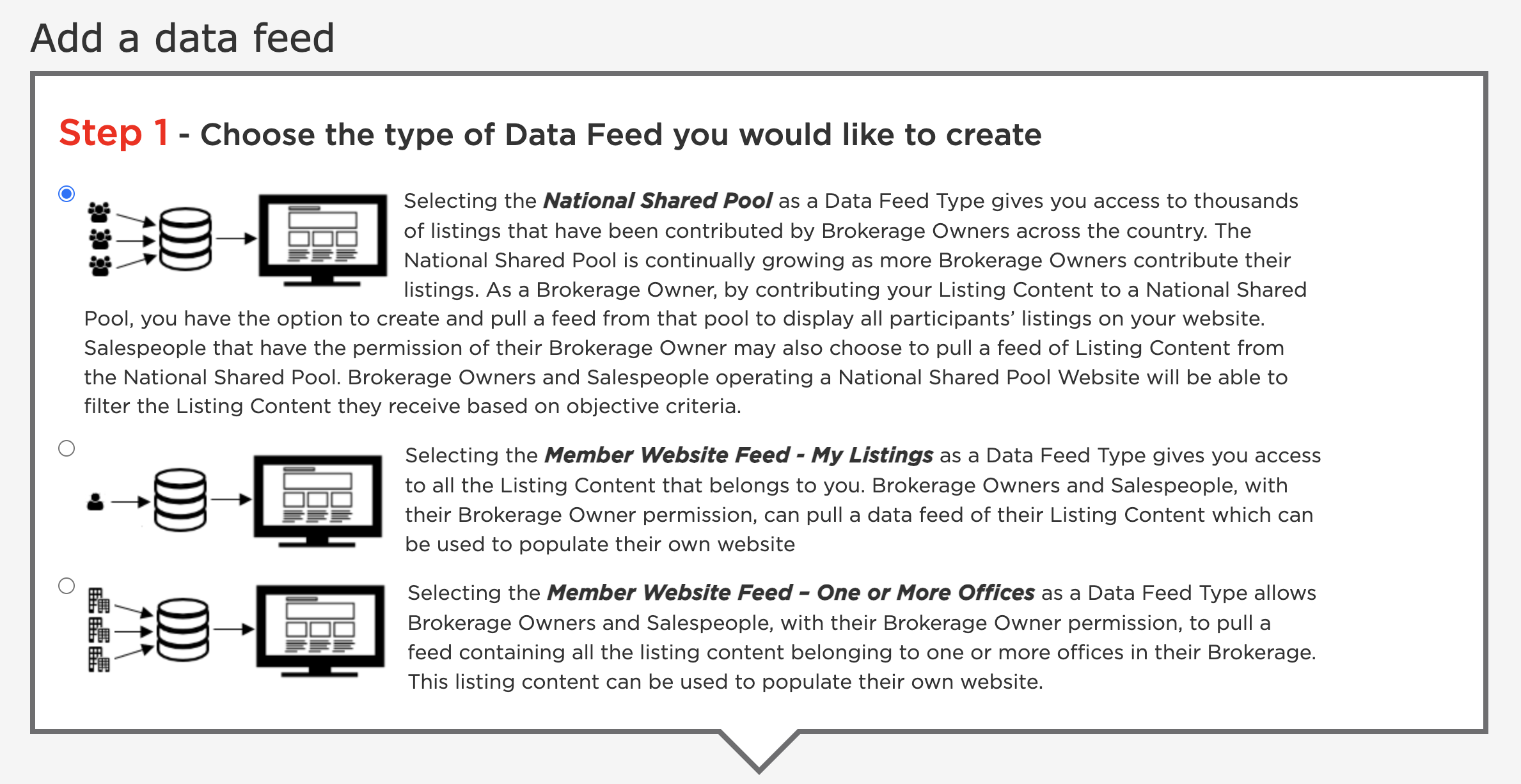 Choose Data Feed Type