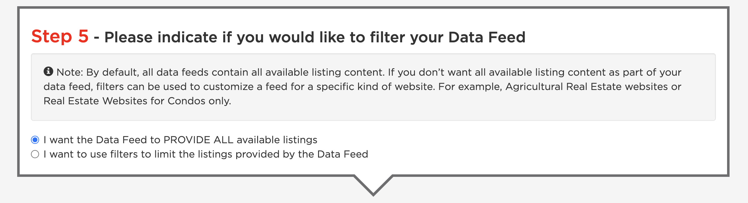 Data Feed Filters